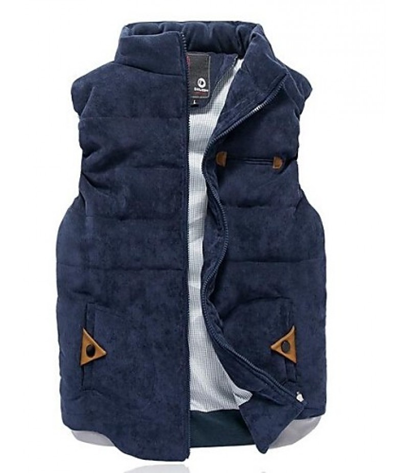 Men'sSolid Color Slim Vest