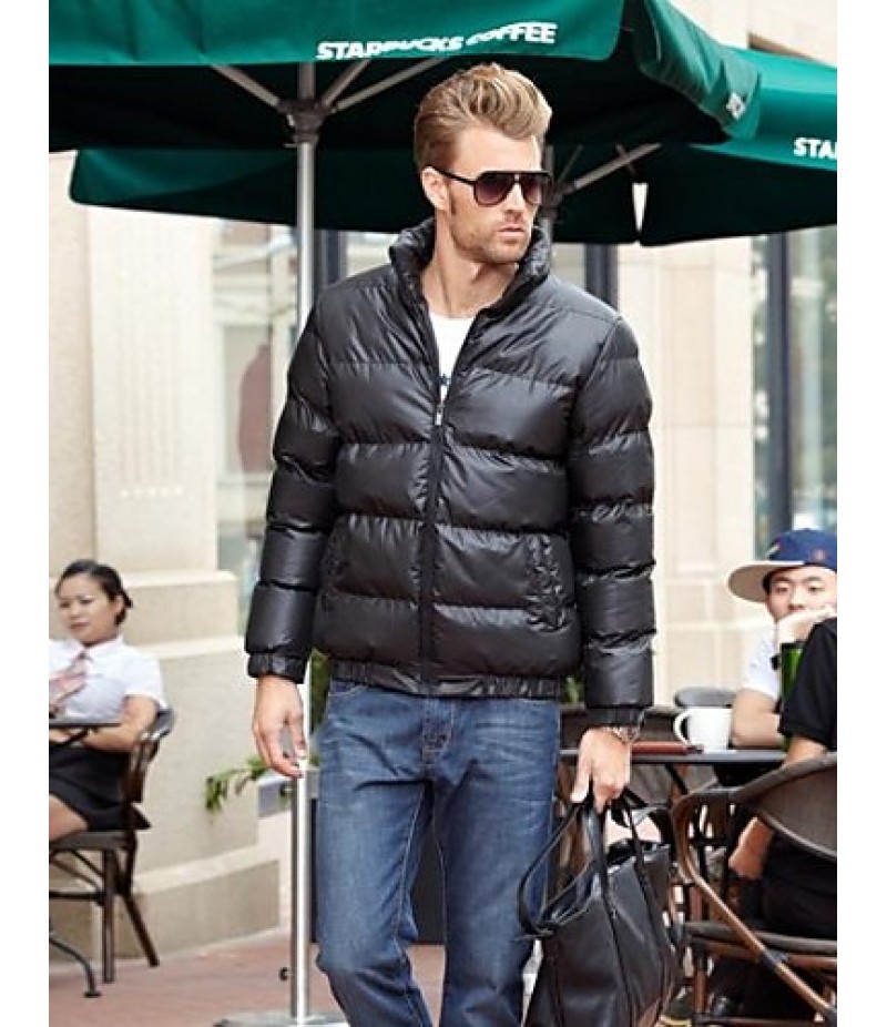 Men's Casual Thick Slim Cotton Coat Padded Jacket